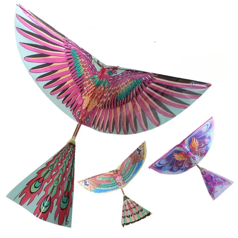 Kids Flying Birds Kite Elastic Rubber Band Powered Flying Birds Kite Funny Kids Toy Outdoor Sports Parent Child Interactive Toys