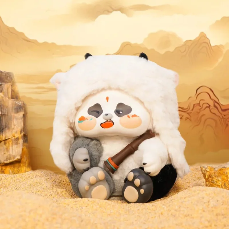 Ciaoka Genuine My Fat Dunhuang Happy Travel Blind Box Plush Cute Panda Doll in Stock Ornament Keychain Birthday Toy ChildrenGift