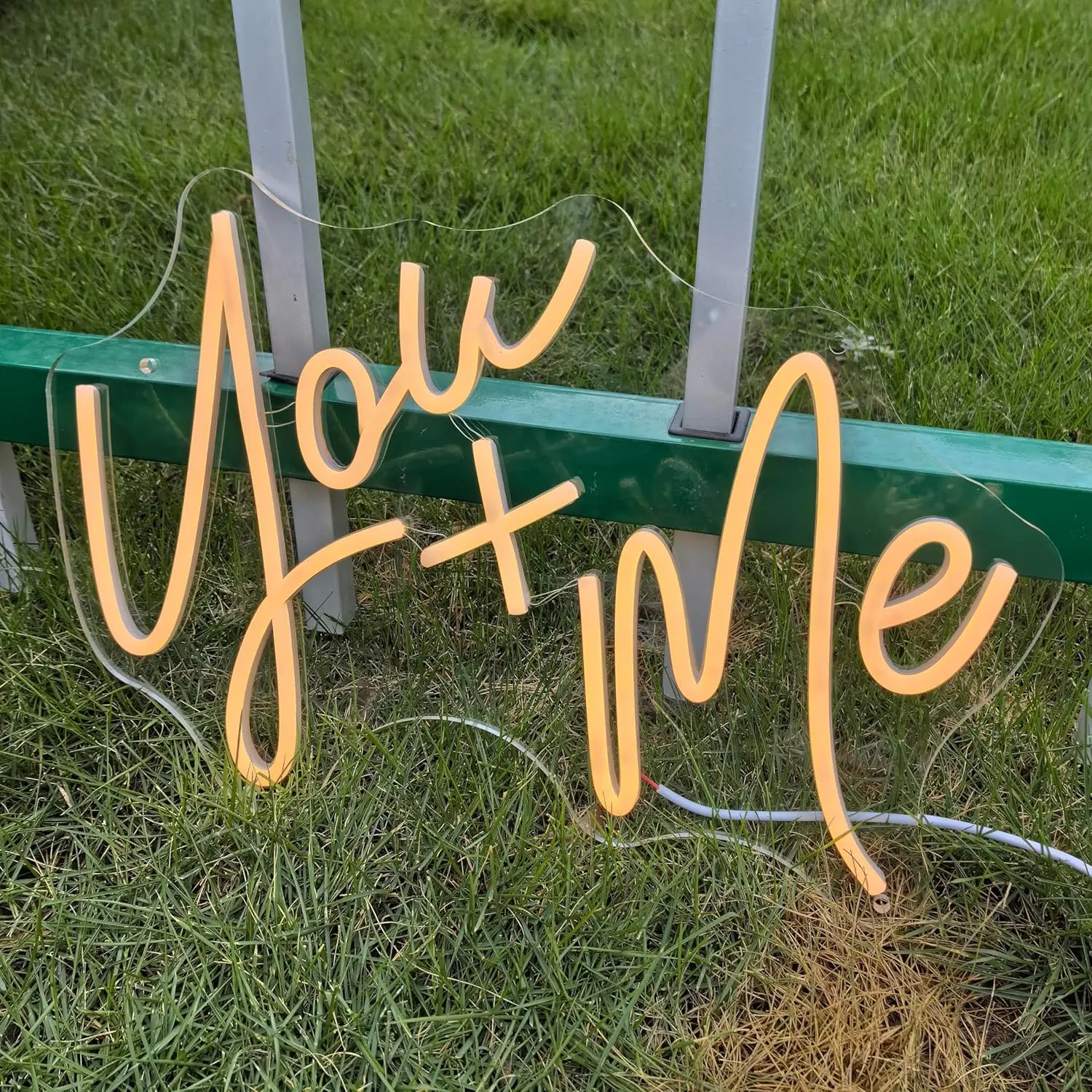 

You and Me Neon Sign Wedding Decorations For Reception, Wedding Gifts For Her, Neon Wedding Sign USB Operated (15.7x11in)