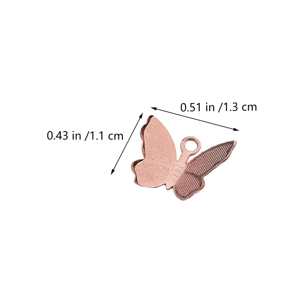 

100Pcs Copper Butterfly Jewelry Pendants Durable DIY Accessories for Necklace Bracelet Earrings Keychain Creative Charms
