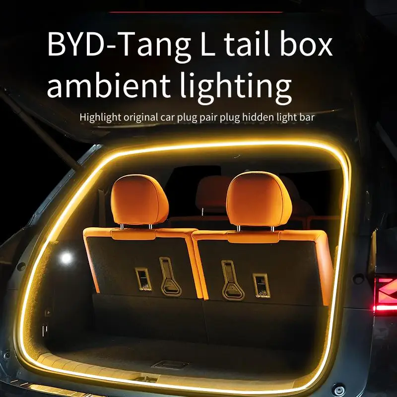 Suitable for BYD Tang L trunk ambient light with DMI/P interior dedicated lighting LED decorative light strip EV modification