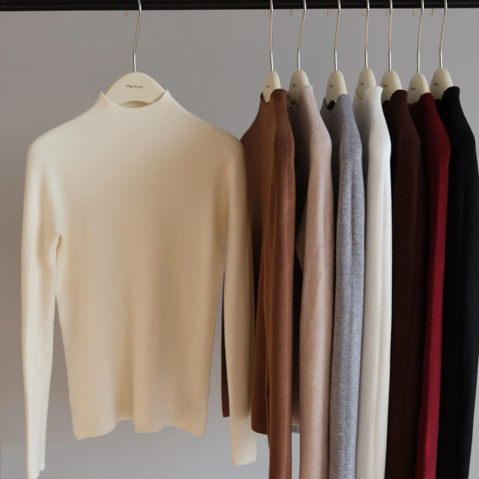 

Women's Sl One-Piece f-High Collar Silk Woolen Sweater Warmth Emitting Autumn Winter Long Sve Regular Fit Base Layer