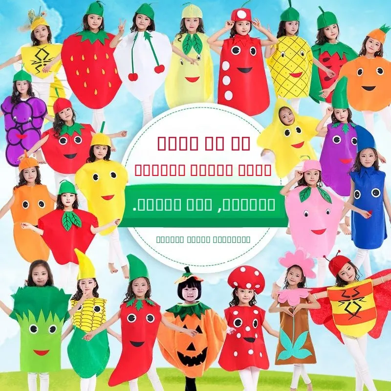 

Детские костюмы для выступлений: экологичные наряды в виде овощей и фруктов, модные комплекты для выступлений в детском саду