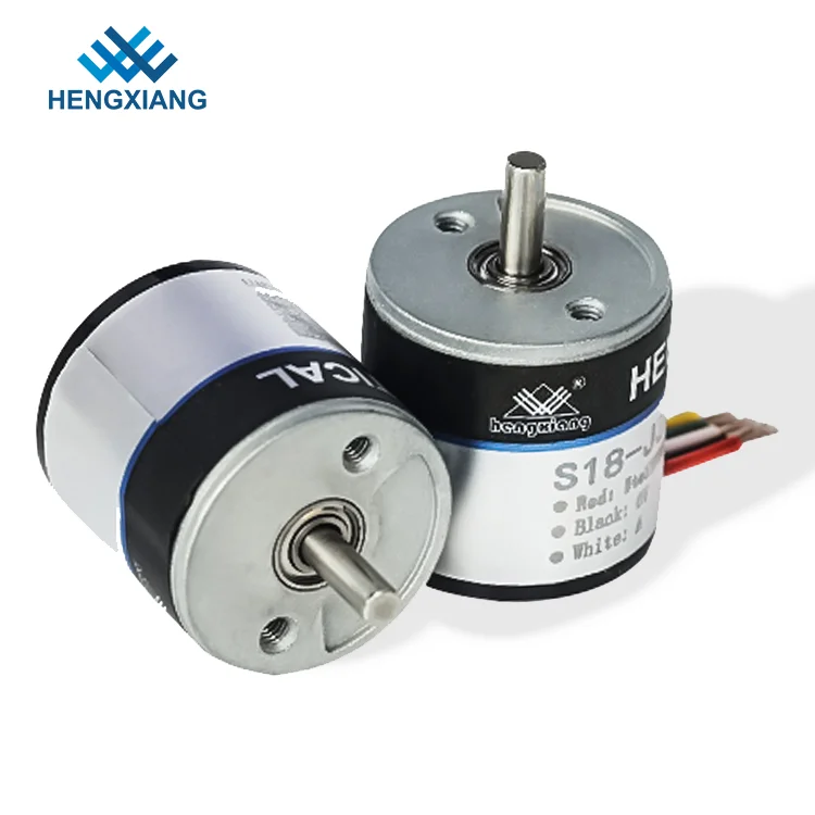 Hengxiang Incremental Rotary Encoder S18-J3NH500 S18-J2N360 Outer Diameter 18mm Shaft Diameter 2.5mm 360PPR 500PPR IP40 DC5V-30V