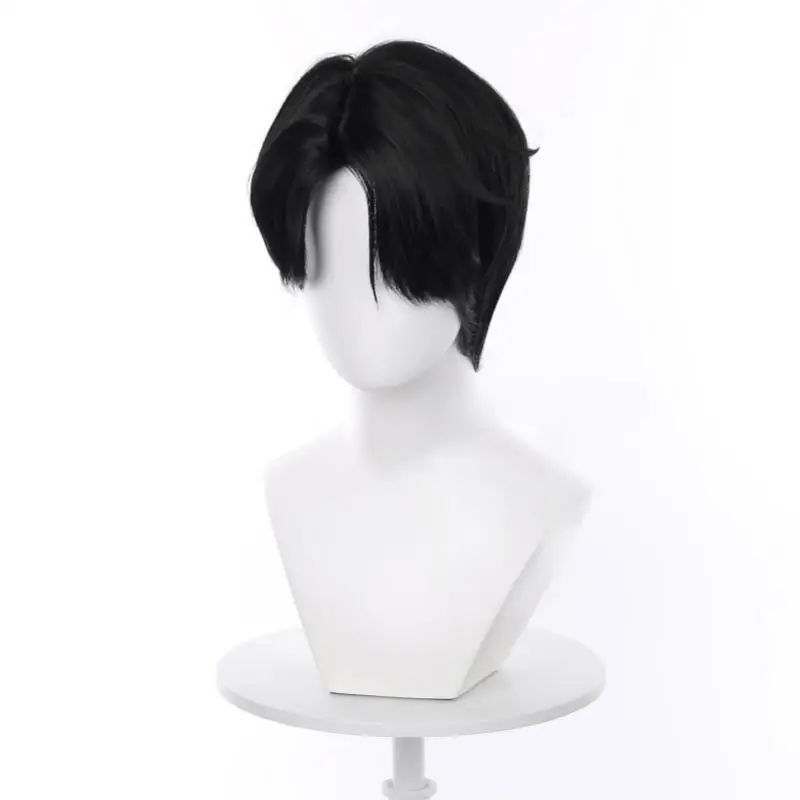 KPop Demon Hunters Saja Boys Jinu Perücke Film Cosplay Männer Schwarz 30 cm Kurzes Haar Star Demon Jinu Cosplay Perücken + Perückenkappe