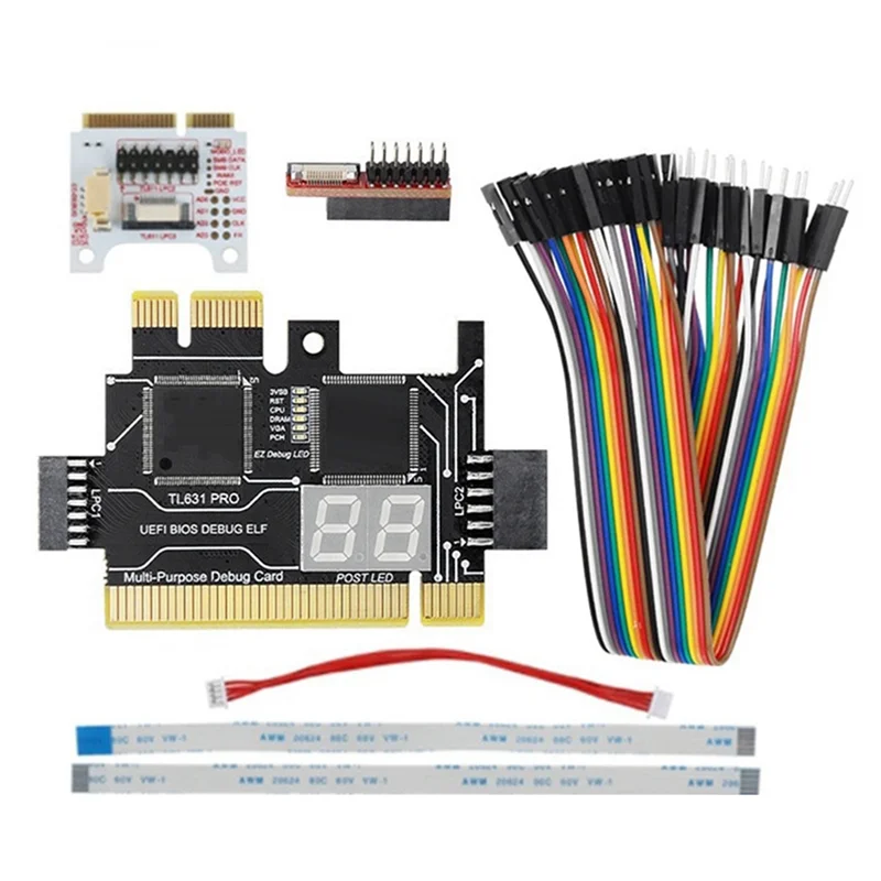 TL631 Pro Diagnostic Card+Expansion Card Diagnostic Card PCI-E Motherboard Multifunction Laptop Diagnostic Analyzer