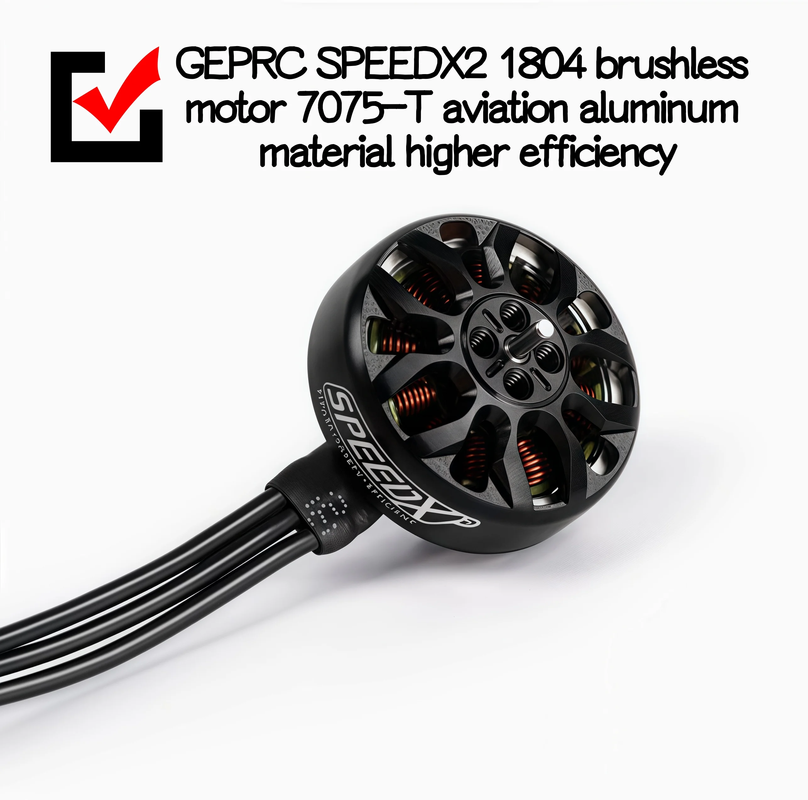 

GEPRC SPEEDX2 1804 brushless motor 7075-T aviation aluminum material higher efficiency