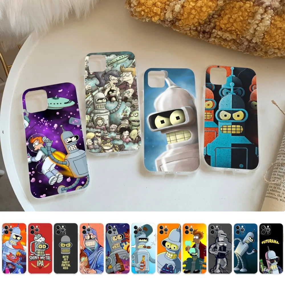 F-futurama B-Bender เคสซิลิโคนนิ่มสำหรับ iPhone 14 13 12 11 PRO MINI XS MAX 8 7 6 plus X XS XR