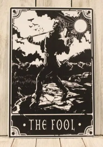 The Fool Tarot Card Tin Metal Sign Poster Psychic Readings Fortune Teller XZ