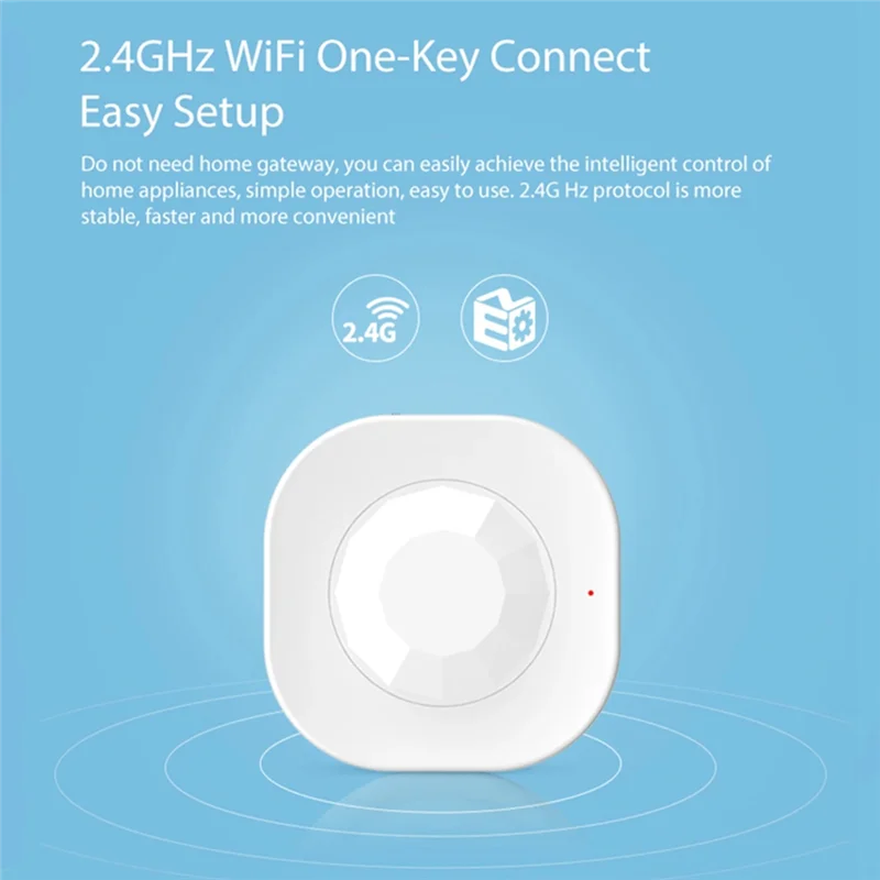 AB25-WIFI PIR Motion Sensor Wireless Passive Infrared Detector Security Burglar Alarm Sensor Tuya Smart APP Control, Durable