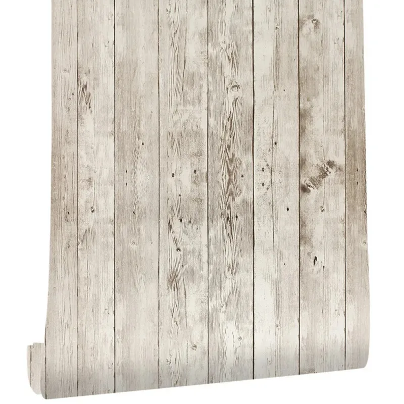 45 cm Tapete Hintergrund Wand Große Rolle Gealterte Holzmaserung PVC Selbstklebende Möbel Dekoration Wasserdichte DIY Aufkleber
