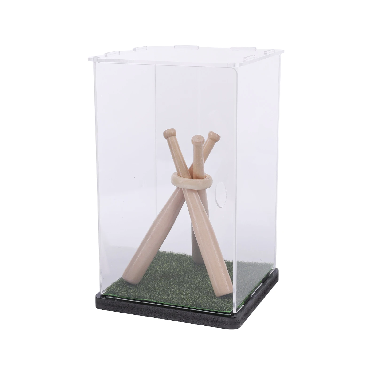 

Бейсбольная коробка, держатель для гольфа с деревянной подставкой, водонепроницаемый пылезащитный сувенирный ящик для хранения, легкая защита для бейсбола