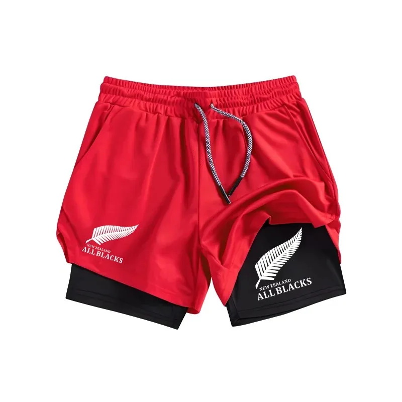 Fitness Y2K Performance Shorts Men All GYM Casual Sports Compression Fashion Short Workout Running Mesh 2-In-1 Sport Short Pants