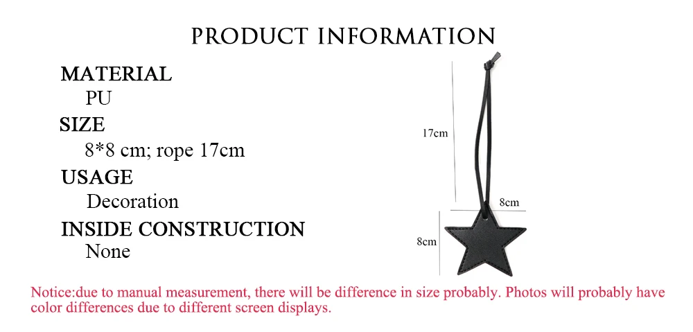 Personalisierte Buchstaben Lucky Star Anhänger für Taschen Beliebtes DIY Geschenk Benutzerdefinierter Name Frauen Taschenanhänger Zubehör Mode Auto Ornament – Detail 2