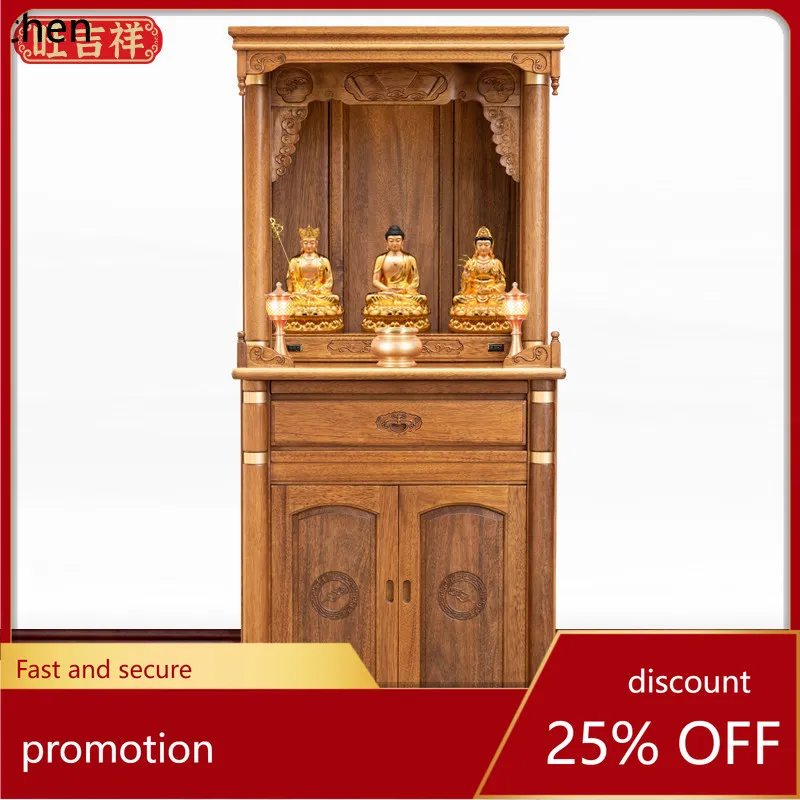 

Cz altar cabinet all solid wood ebony wood buddha niche standing cabinet for home god of wealth modern buddha cabinet