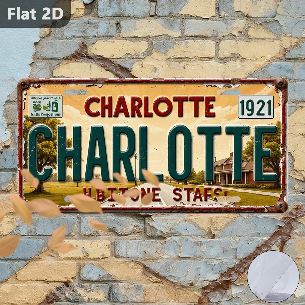 2D Flat, 2D Flat Style, [2D Flat] 2D Plane, 1pc, for Decorative Use Only, Outdoor Sign and Wall Decor 30.48cm × 14.99cm, Char