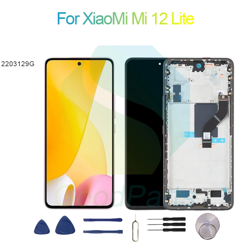 

For XiaoMi 12 Lite Screen Display Replacement 2400*1080 2203129G Mi 12 Lite LCD Touch Digitizer