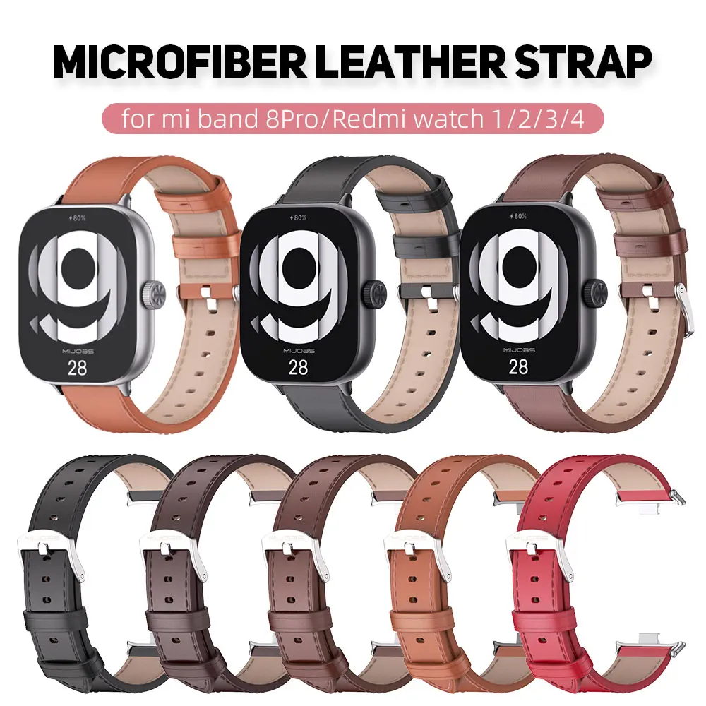 For Redmi Watch 4 5 3 2 Strap Microfiber Leather Wristband For Redmi Watch 3 Active Strap Replacement Watchband Accessories