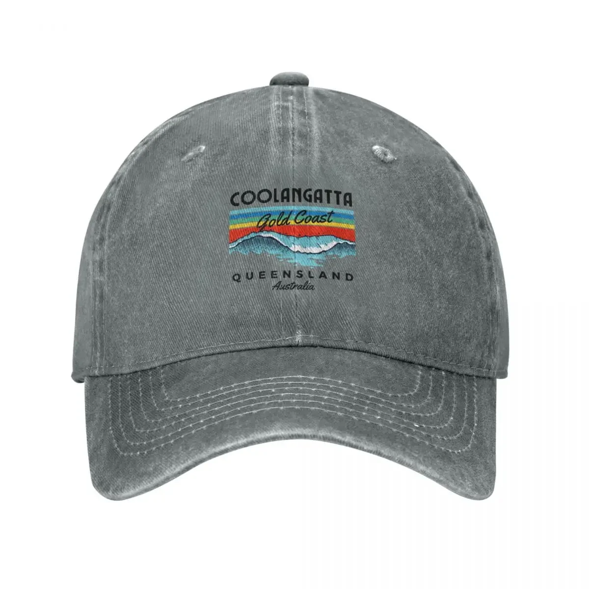 Vintage Beach Coolangatta Gold Coast Baseball Cap Hip Hop Custom Cap black funny hat Women's 2025 Men's