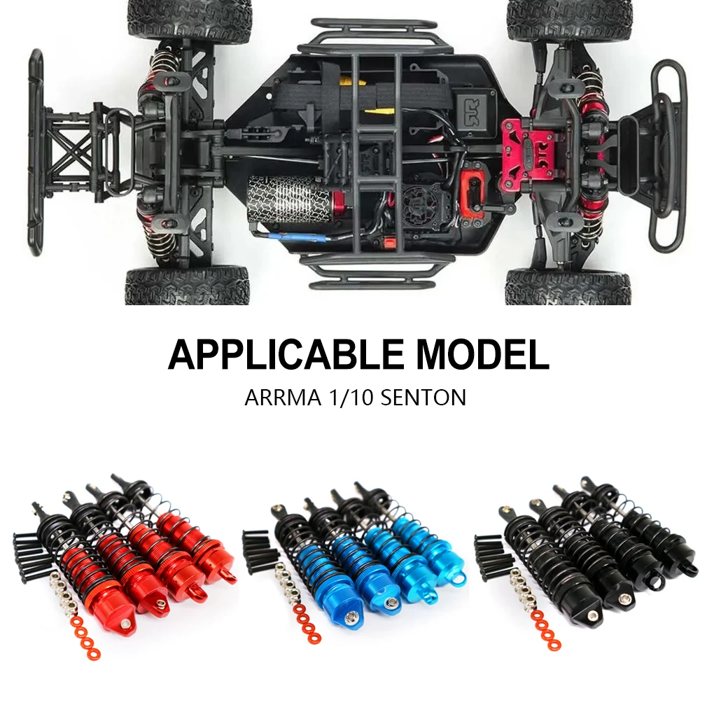 

4pieces Aluminum Alloy 1/10 Rear Shock Absorber For SENTON 3S RC Car Part RC Car Accessories Replacement Parts