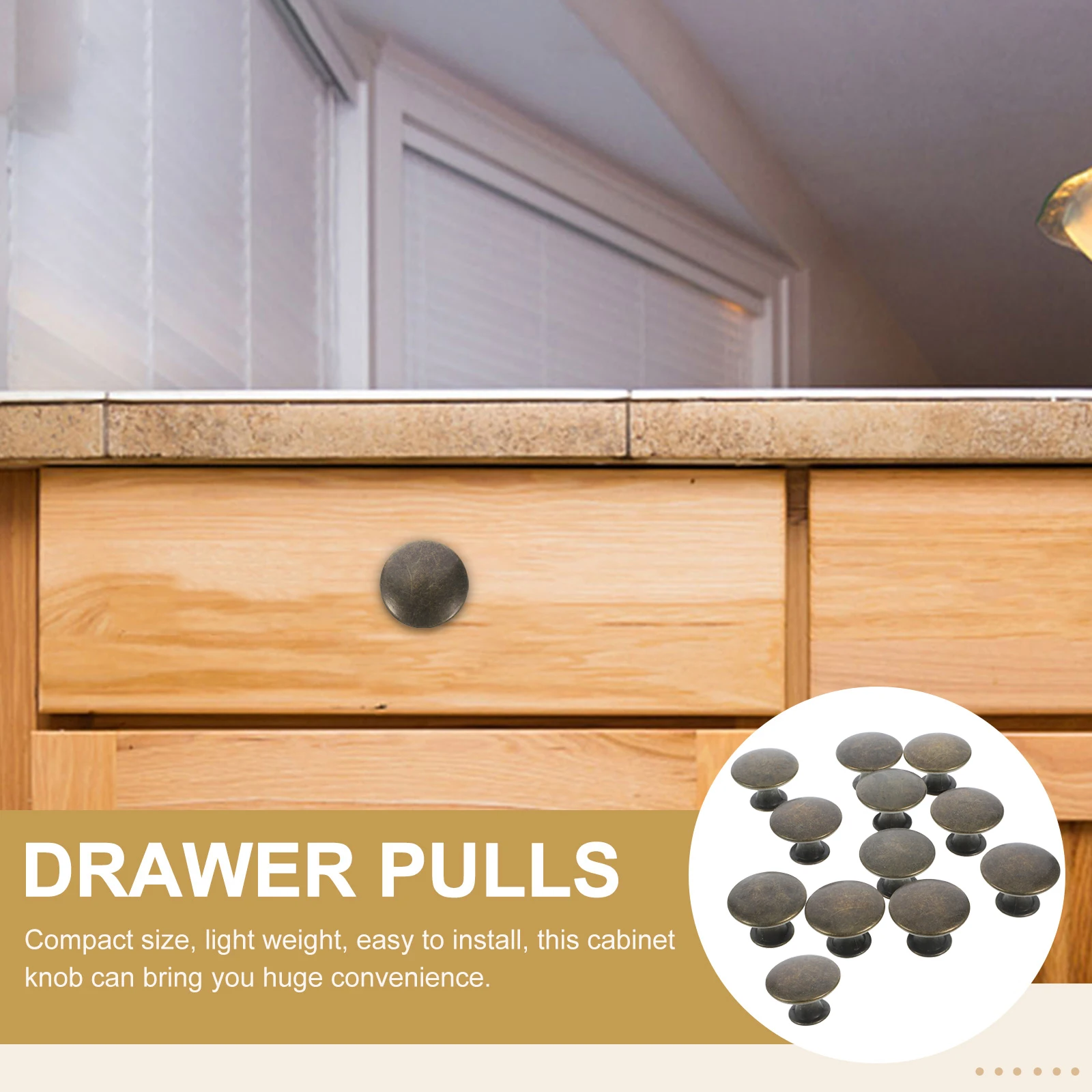 

12pcs Flat Wardrobe Door Handle Pull Handles Retro Bronze Finish Metal Drawer Pulls Cabinet Door Knobs Hardware