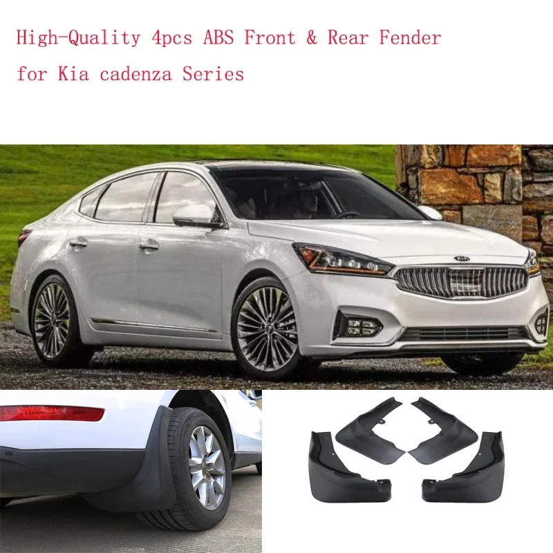 High-Quality 4pcs ABS Front & Rear Fender for Kia cadenza Series Car Mud Flaps Splash Guard Mudguard Mudflaps Accessories