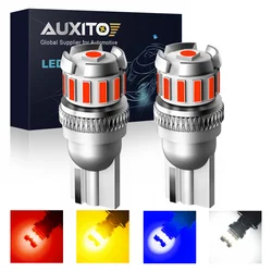 AUXITO 2x Blue White W5W T10 LED Canbus Light Bulb 12V Red Yellow 194 168 Car Interior Reading Parking Door Trunk Light No Error