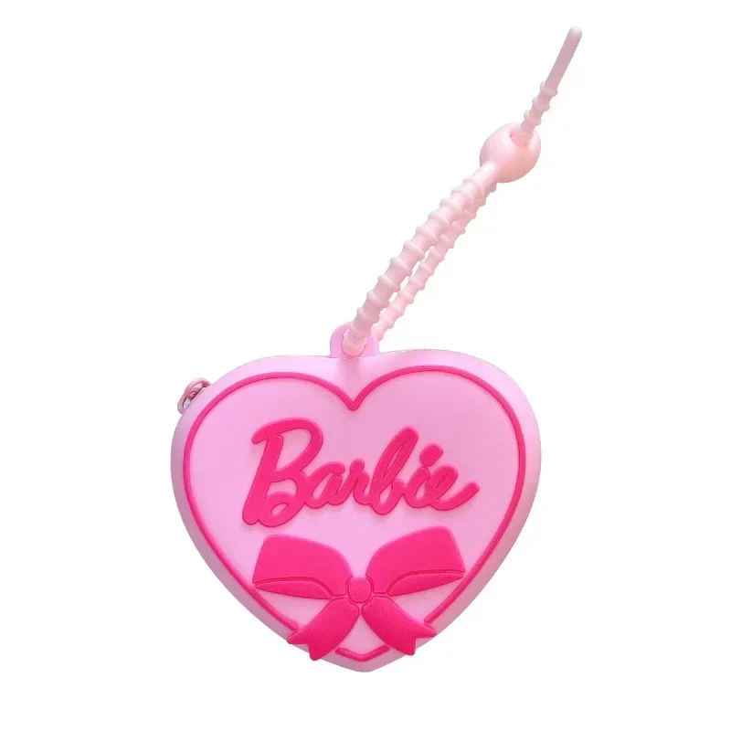 Disney Barbie Coin Purse Miniso Anime Cartoon Cute Barbie Kawaii Silica Gel Bluetooth Headset Bow Coin Purse Girls Holiday Gifts