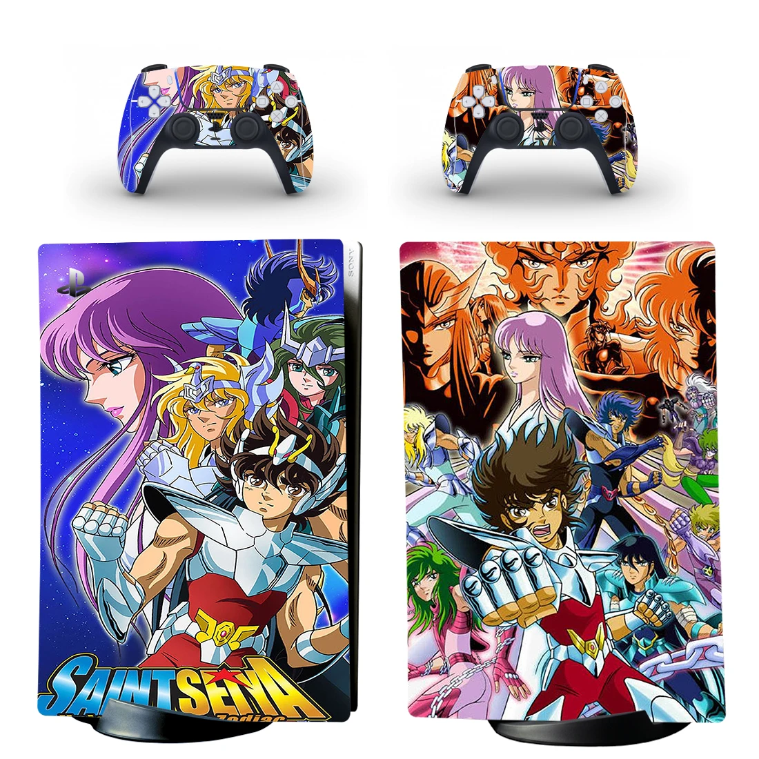 

Anime Saint Seiya PS5 Digital Skin Sticker Decal Cover for Console and 2 Controllers Vinyl Skins