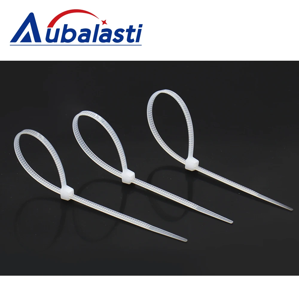 Aubalasti Self-locking Plastic Nylon Cable Tie White Cable Tie Fastening Ring Industrial Cable Tie Set 3 Series 4 Series 5Series