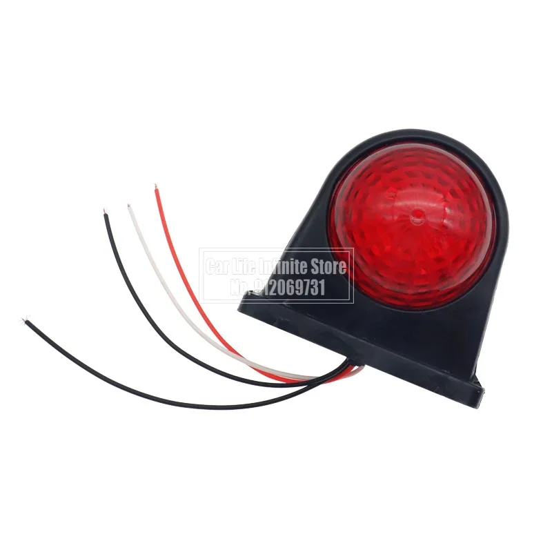 Feux de position latéraux pour remorques, feu de position latéral, feux de stationnement de camion, feu de dégagement arrière de tracteur, LED rouge et blanc, 2x12V, 24V