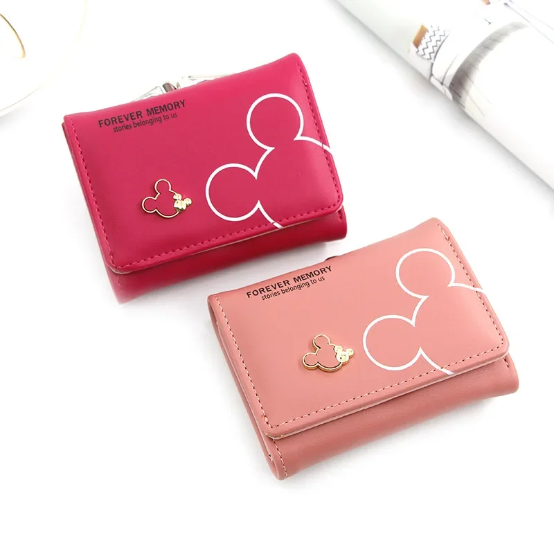 Disney cartoon Mickey mouse personality girl small purse student coin purse ladies short wallet baby girls coin purse