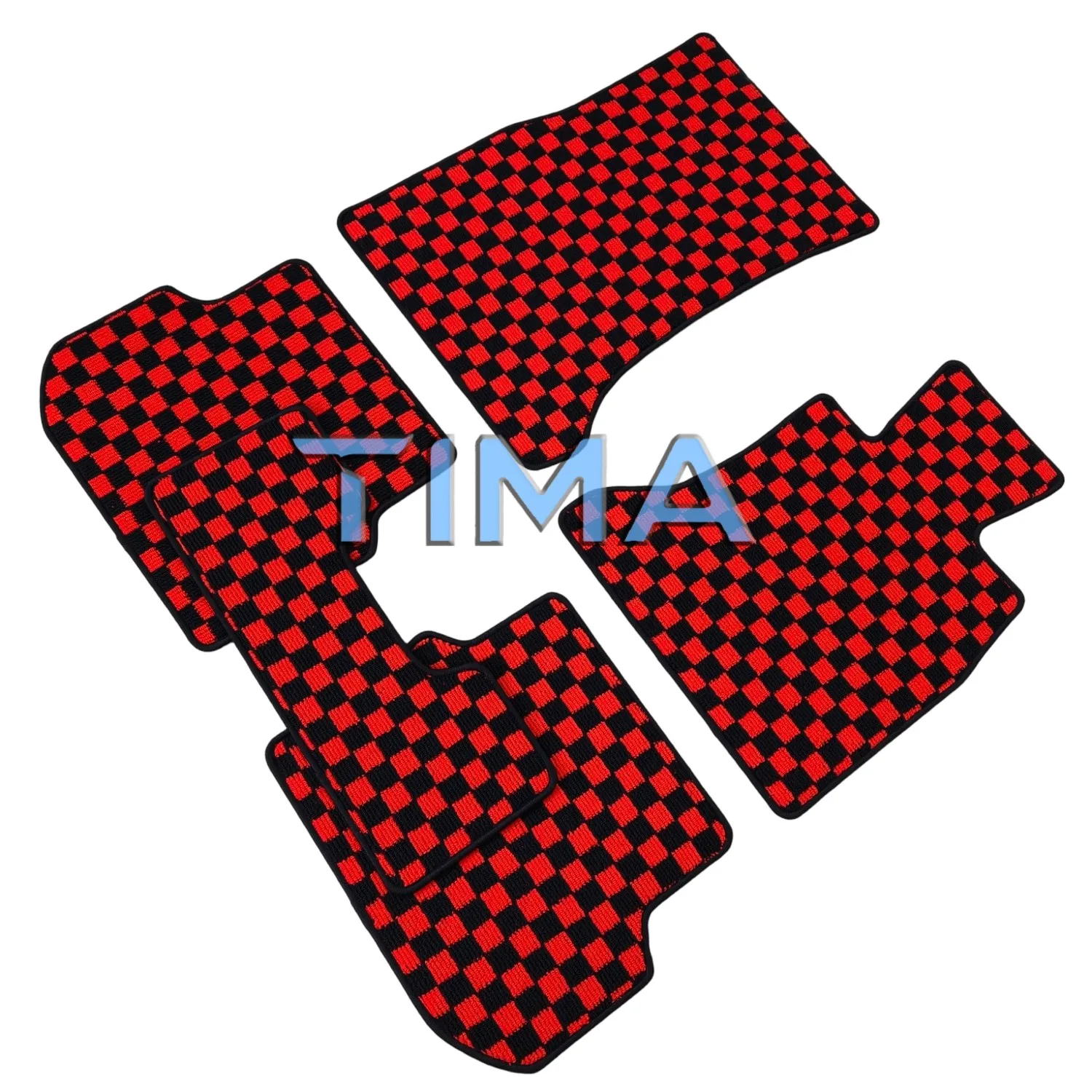 Anti-Slip Waterproof Durable Floor Foot Pad Mats JDM Checkered Carpet 5PCS For 2011-2013 BMW 5 Series F10 Right Hand Driveor