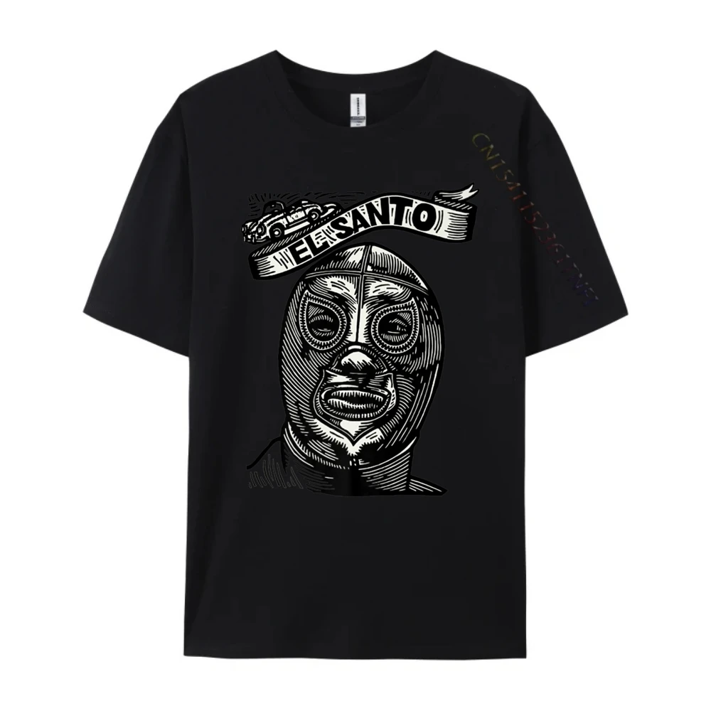 تي شيرت Enmascarado Plata المكسيكي المصارع Legend El Santo Graphic Shirts للرجال