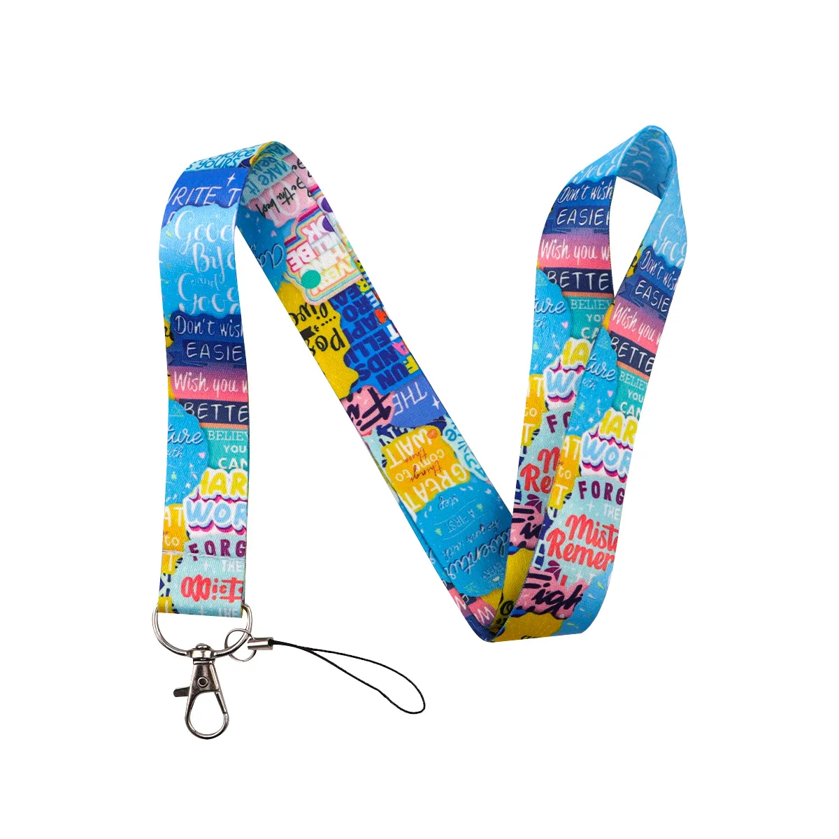 Kawaii Cartoon Turtle Lanyards Blue Neck Strap For Card Butterfly Badge Keychain Holder DIY Hanging Rope Phone Accessories  view 4