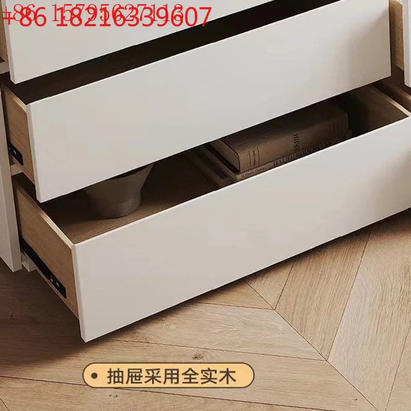 

Небольшая квартира, кремовое хранилище для ветра, встроенный выдвижной столик для макияжа, современная простая главная спальня, однотонный Интернет-знаменитости