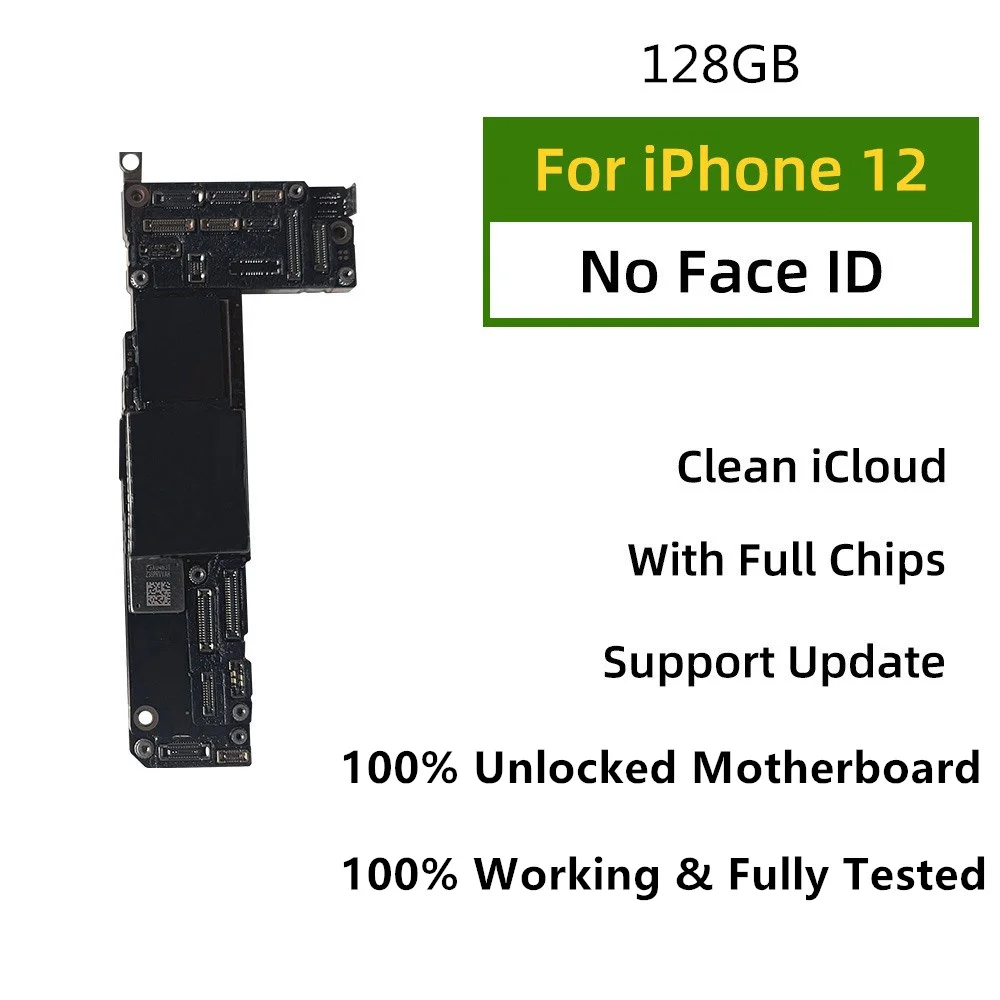 Fully Working For iPhone 12 promax motherboard with face ID clean iCloud For iPhone 12 Logic board unlocked mainboard Full chips