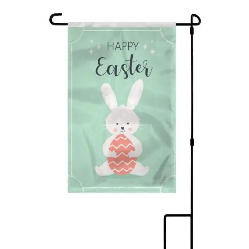 Cheerful Easter Bunny Garden Flag 12