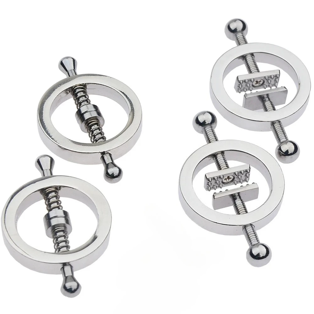 XXOO SM Stainless Steel Adjustable Nipple Clips Erotic Goods Nipple Stimulation Breast Bondage Restraint Bdsm Sex Toy for Woman