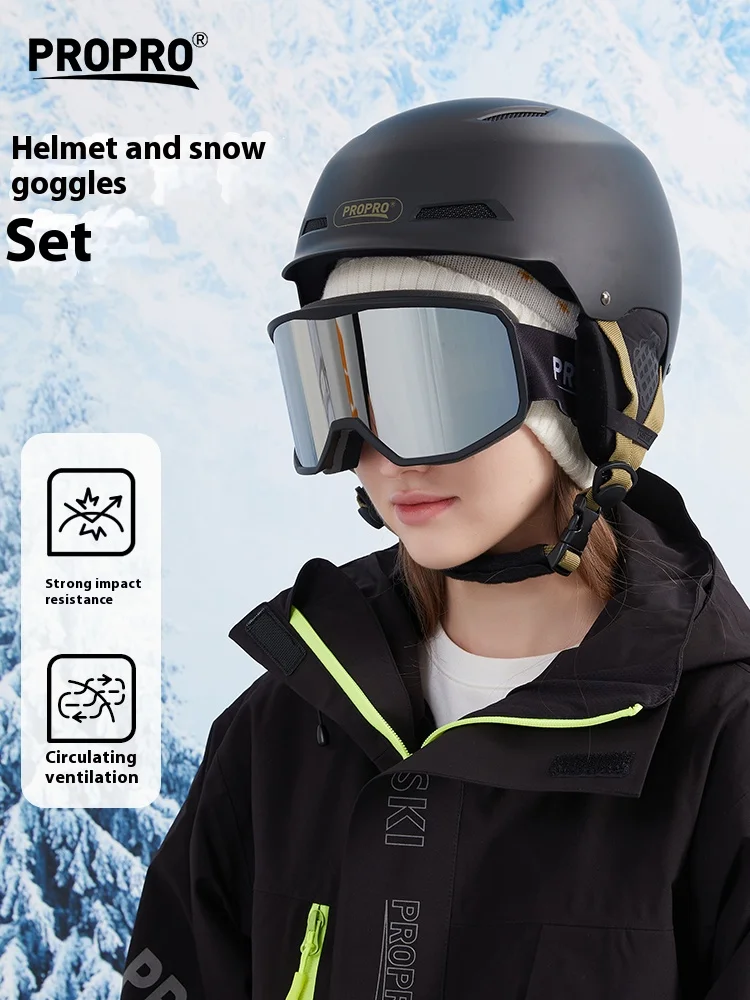 남성과 여성을위한 PROPRO 스키 헬멧 전문 스노우 스키 안전 모자 야외 스포츠 액세서리 청소년을위한 보호