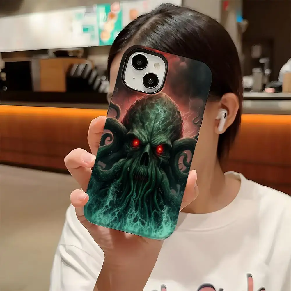 Cthulhu Phone Case For Iphone 16 Pro Max 15 13 14 12 11 14 Pro Max 15 Pro Max Two-in-one Cover