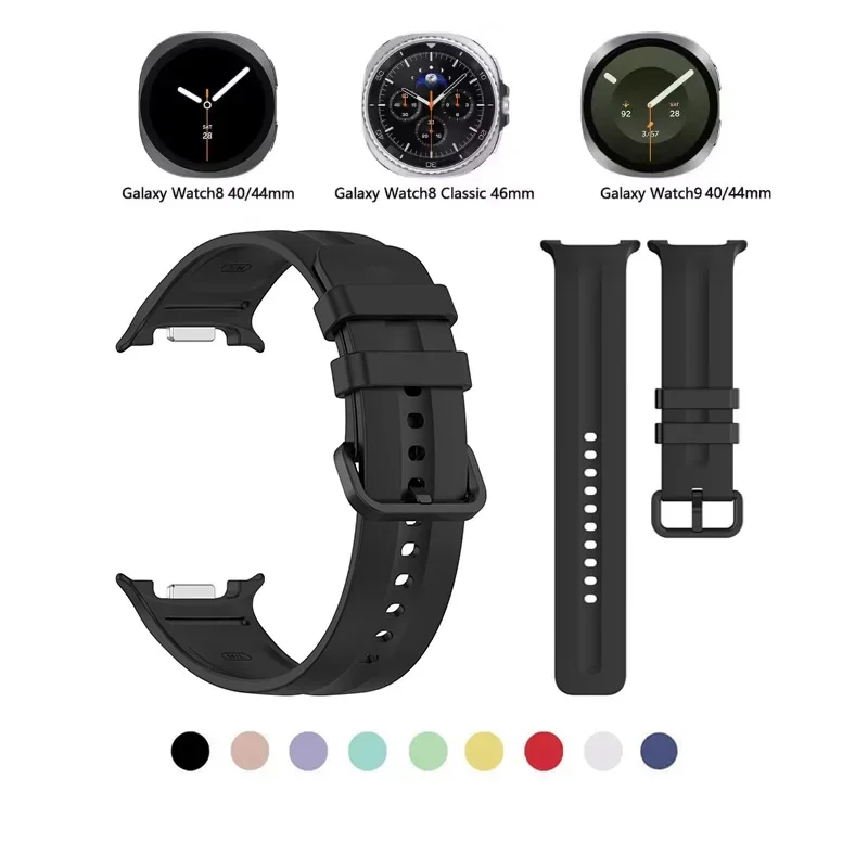 in Stock / Colorful Silicone Strap Applicable Sport Strap for Samsung Galaxy Watch9 | Watch8 | Watch 8 Classic