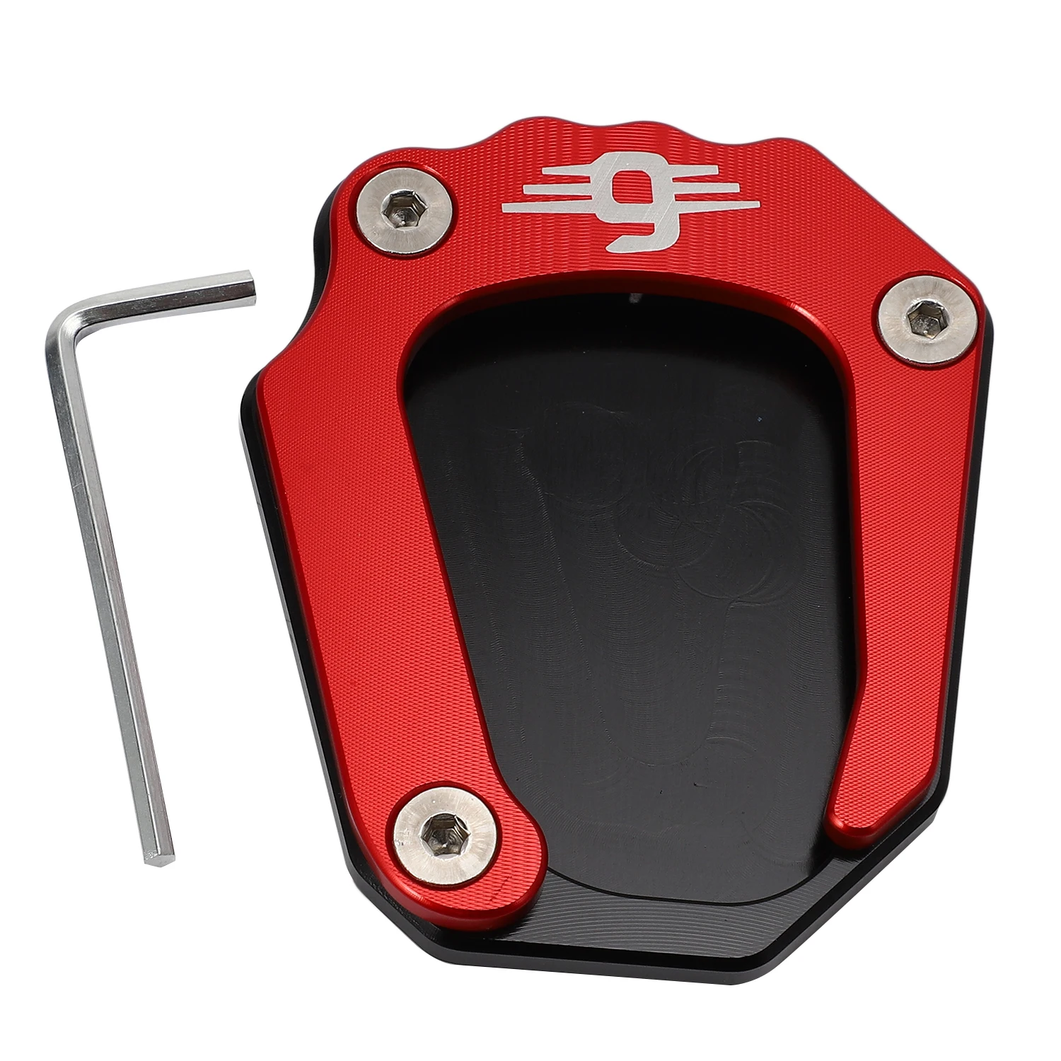 Motorcycle Kickstand Pad Side Stand Enlarge Extension For K1600Gt K1600Gtl 2017-2019(Red)