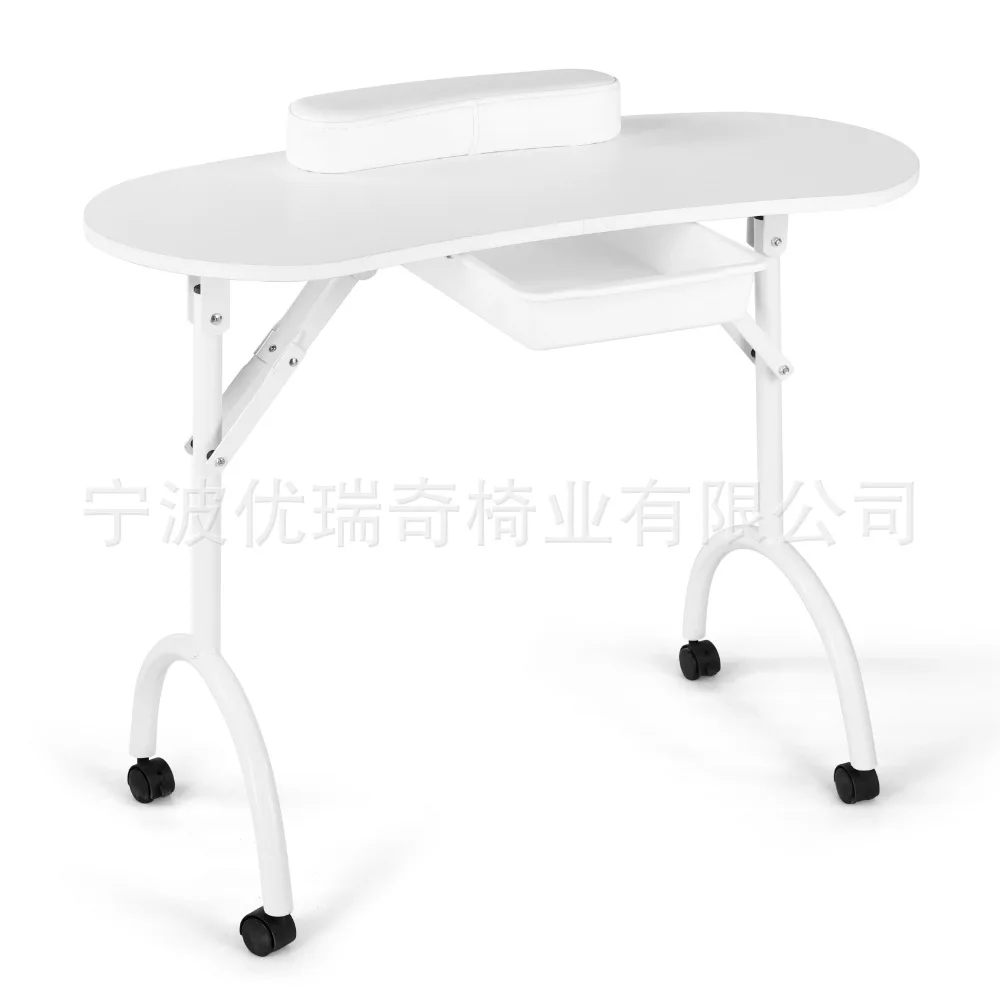 Manicure table Portable folding manicure table technician workbench set up stall with cosmetic case