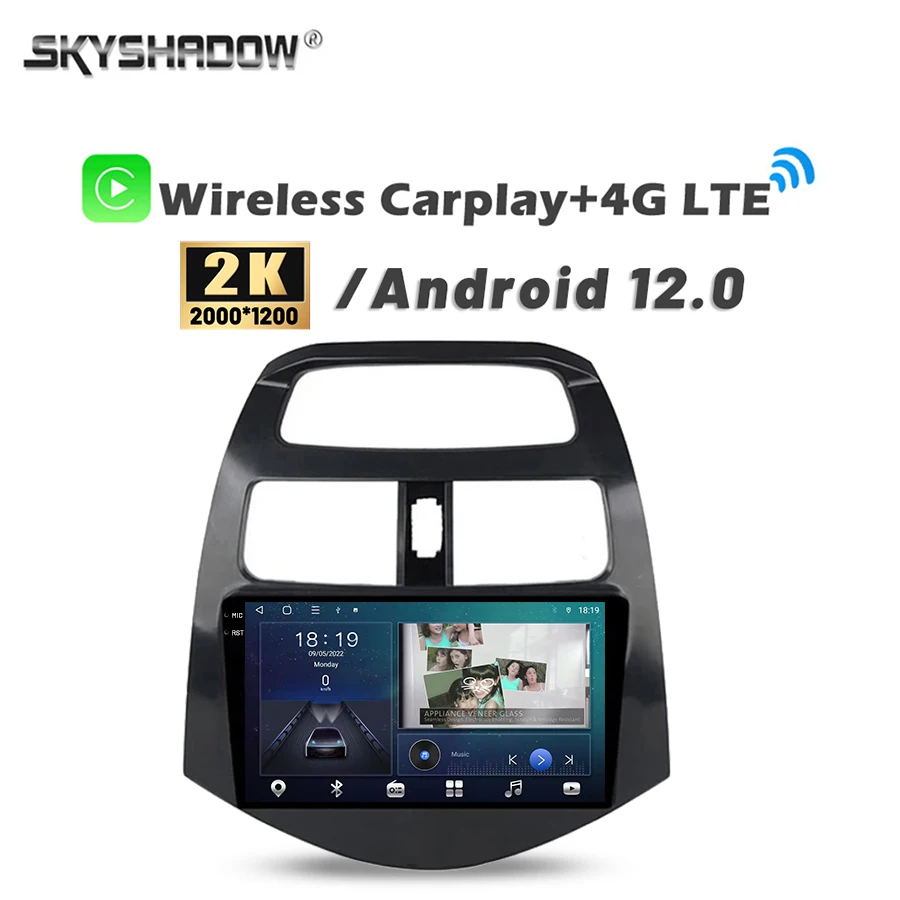 2K 2000*1200 360 Camera 8G+128G Android 14.0 8Core Car DVD Player GPS Map WIFI Bluetooth RDS Radio For Chevrolet SPARK 2010-2014