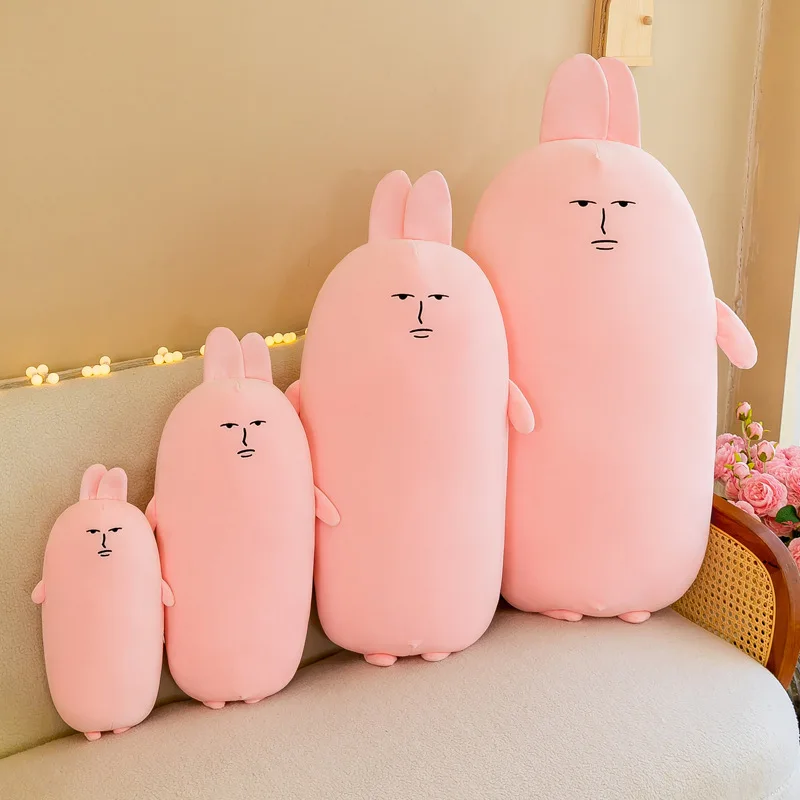 New Pink Rabbit Plush Pillow Doll Plush Toy Cloth Doll Children\'s Gift Sleeping Pillow Plush Toy Doll Cute Little Rabbit