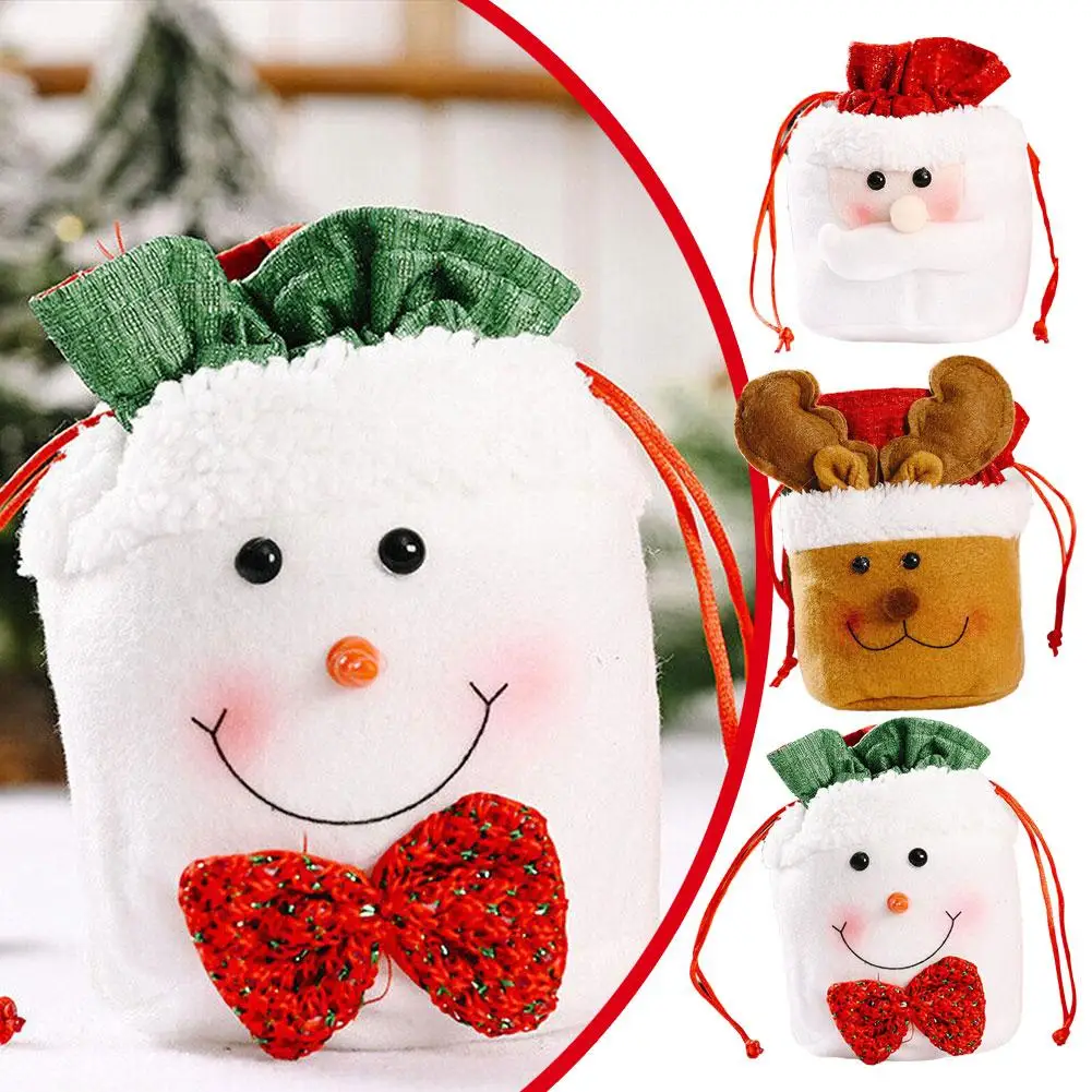 子供のためのサンタクロースのクリスマスバッグ,絶妙な収納バッグ,ストッキングのハンドバッグ,キャンディープリントの装飾,クリスマスギフト,新しい,2022,t2c4
