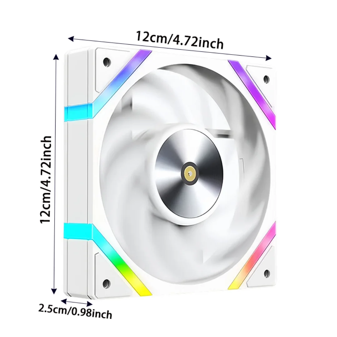 CX FUTRUE 12cm ARGB high-performance cooling case fan with synchronized lighting and PWM temperature control (positive blade)