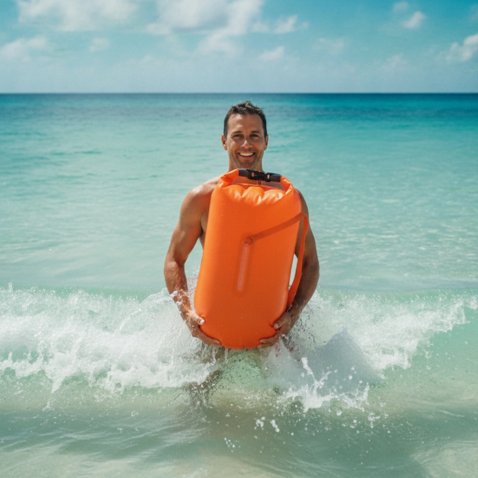 Swim Buoy Open Water - Swim Buoy with Dry Bag Brightly