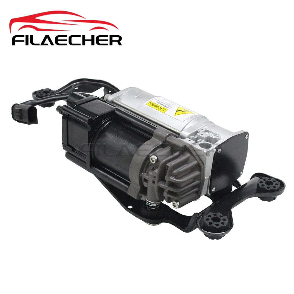 Air Suspension Compressor with Bracket For BMW X5 F15 F85 2014-2018, X6 F16 F86 2015-2019 Replacement 37206875177, 37206850555